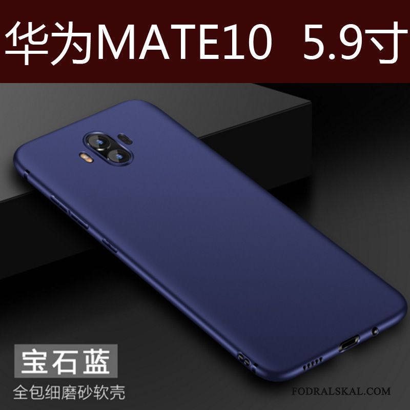 Skal Huawei Mate 10 Silikon Telefon Svart, Fodral Huawei Mate 10 Mjuk Tunn