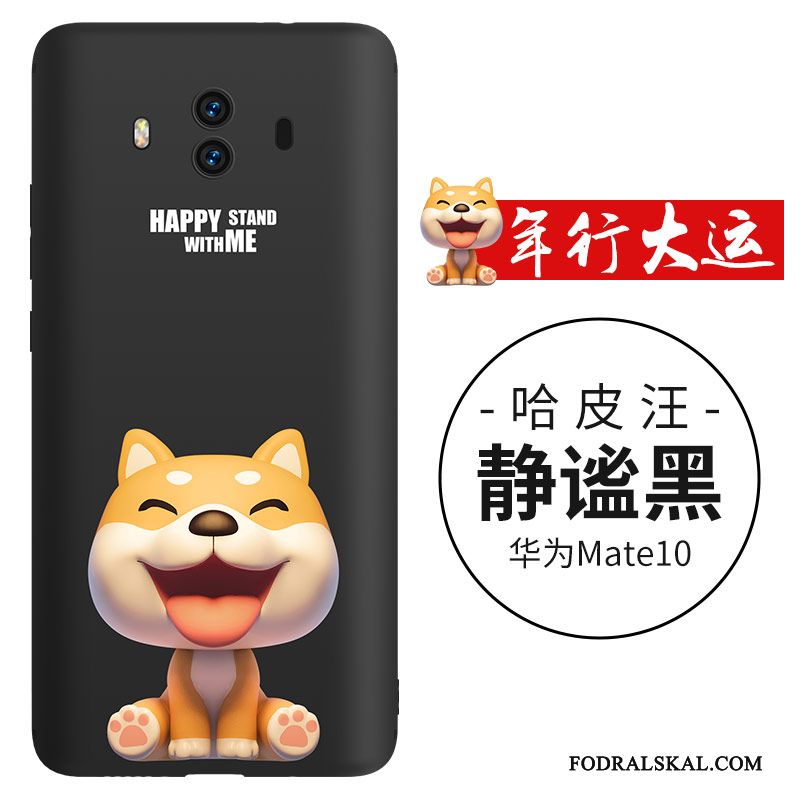 Skal Huawei Mate 10 Tecknat Fallskydd Tunn, Fodral Huawei Mate 10 Silikon Telefon Hund