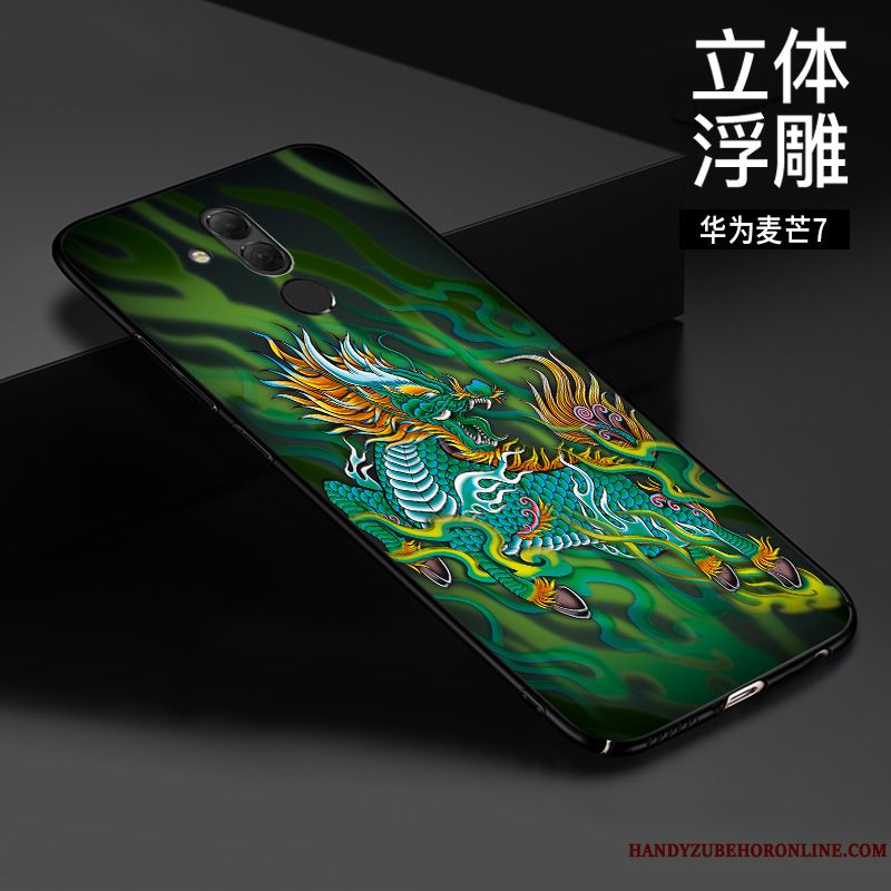 Skal Huawei Mate 20 Lite Skydd Telefon Tredimensionell, Fodral Huawei Mate 20 Lite Lättnad Kinesisk Stil Rosa