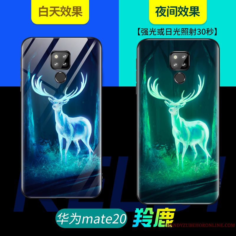 Skal Huawei Mate 20 Mjuk Ny Lysande, Fodral Huawei Mate 20 Silikon Glas Spegel
