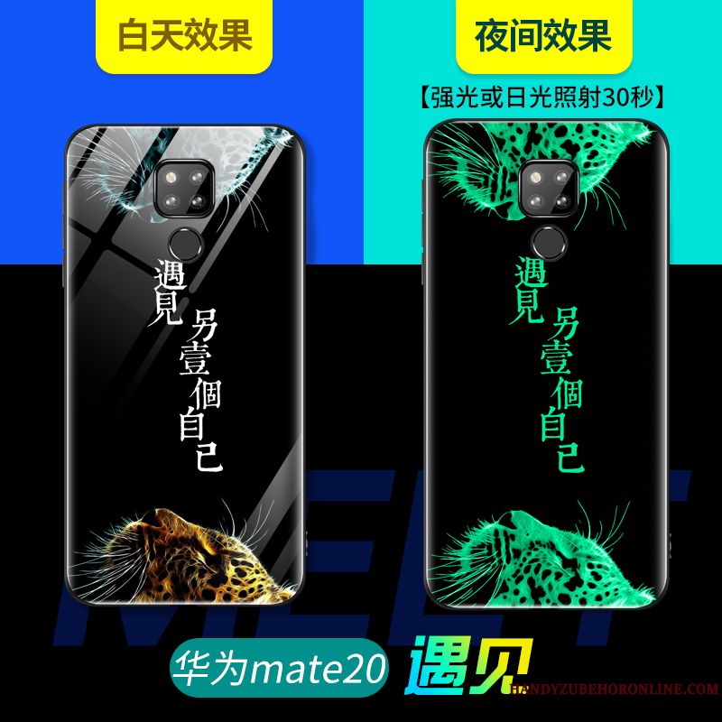 Skal Huawei Mate 20 Mjuk Ny Lysande, Fodral Huawei Mate 20 Silikon Glas Spegel