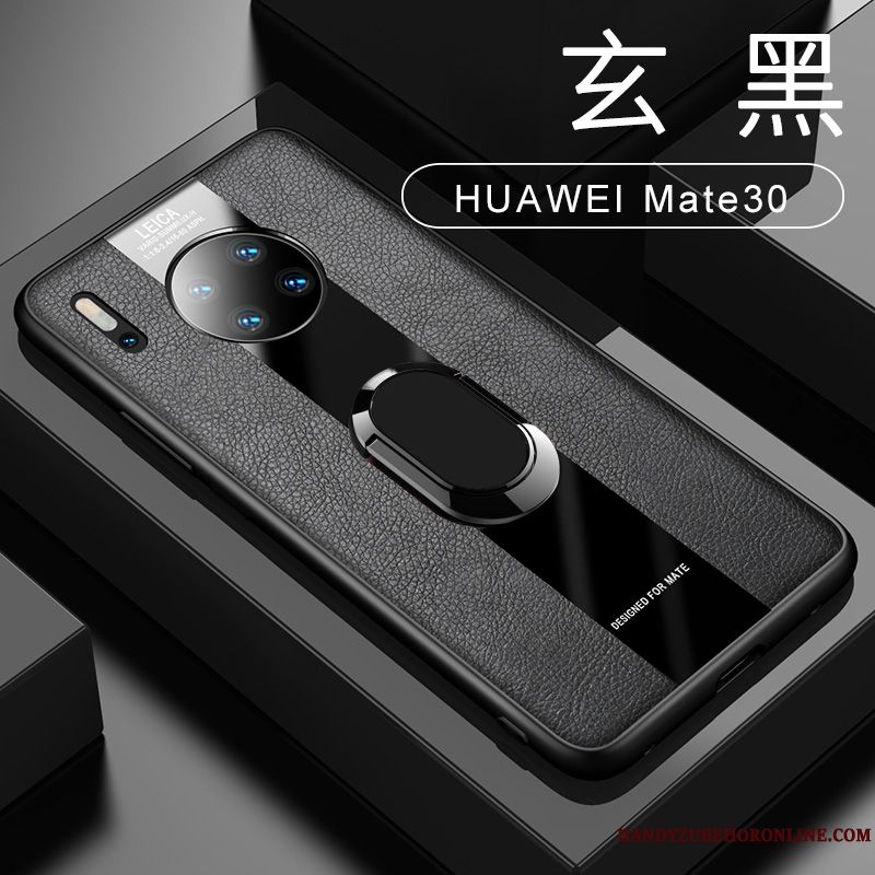 Skal Huawei Mate 30 Påsar Bil Slim, Fodral Huawei Mate 30 Läderfodral Magnetictelefon