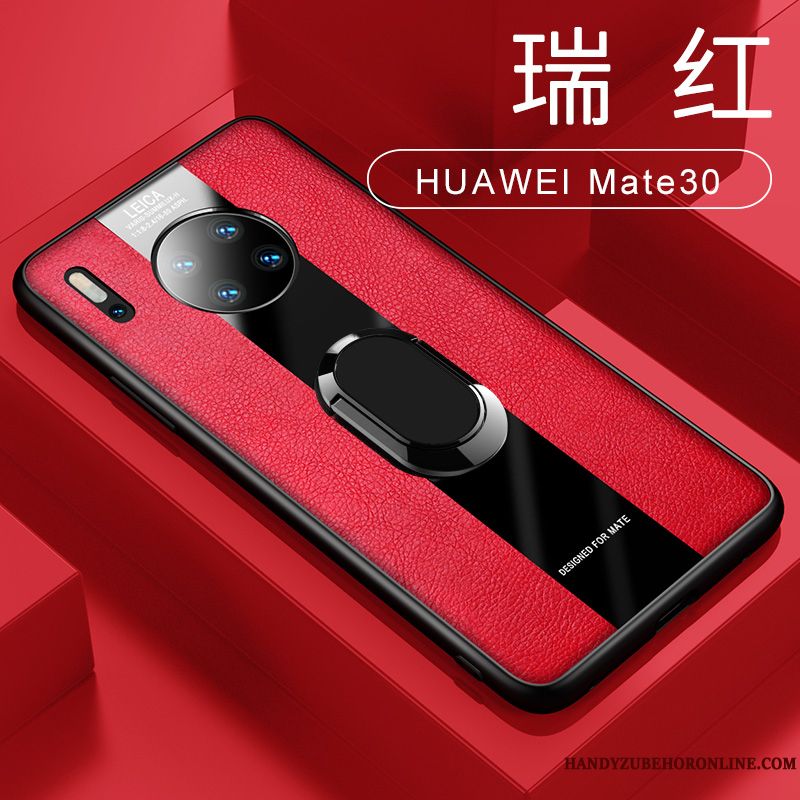 Skal Huawei Mate 30 Påsar Bil Slim, Fodral Huawei Mate 30 Läderfodral Magnetictelefon