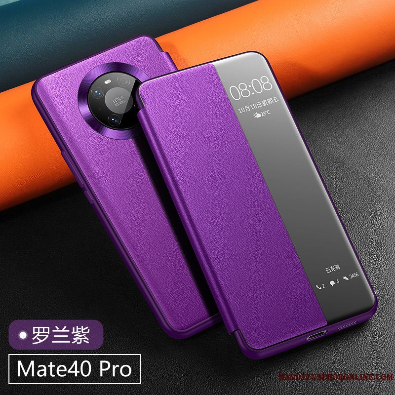 Skal Huawei Mate 40 Pro Påsar Blåtelefon, Fodral Huawei Mate 40 Pro Läderfodral Fallskydd Ny