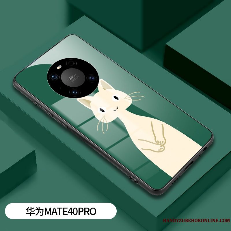 Skal Huawei Mate 40 Pro Påsar Net Red Fallskydd, Fodral Huawei Mate 40 Pro Kreativa Spegel Grön