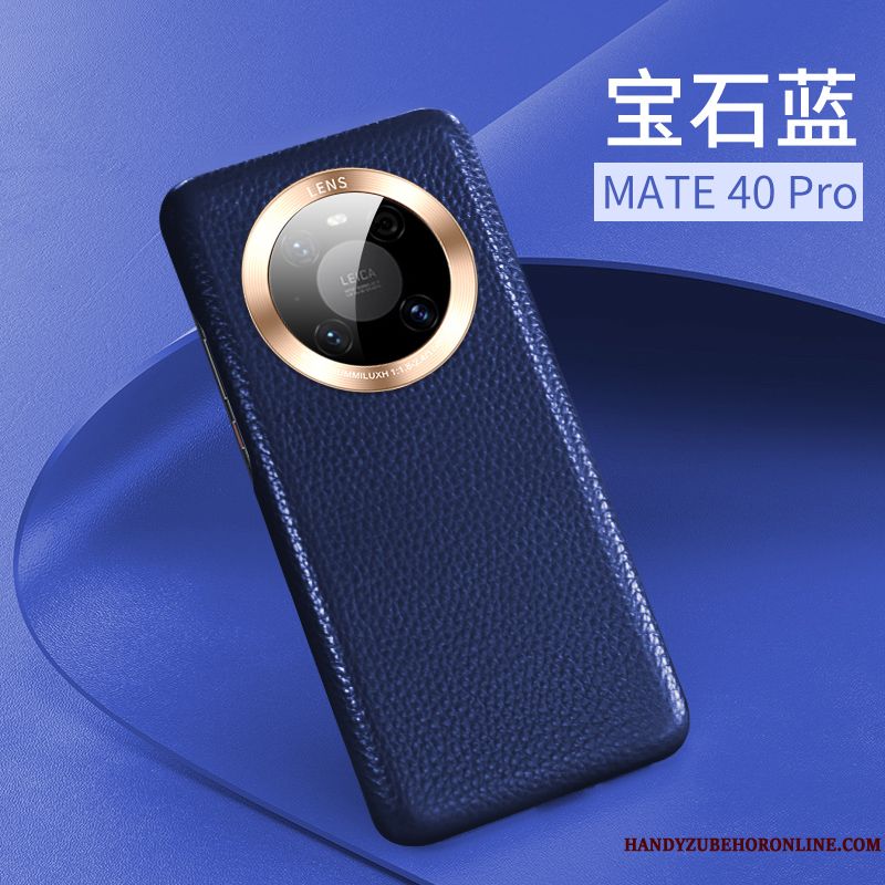 Skal Huawei Mate 40 Pro Skydd Röd Fallskydd, Fodral Huawei Mate 40 Pro Läder Slim Ny