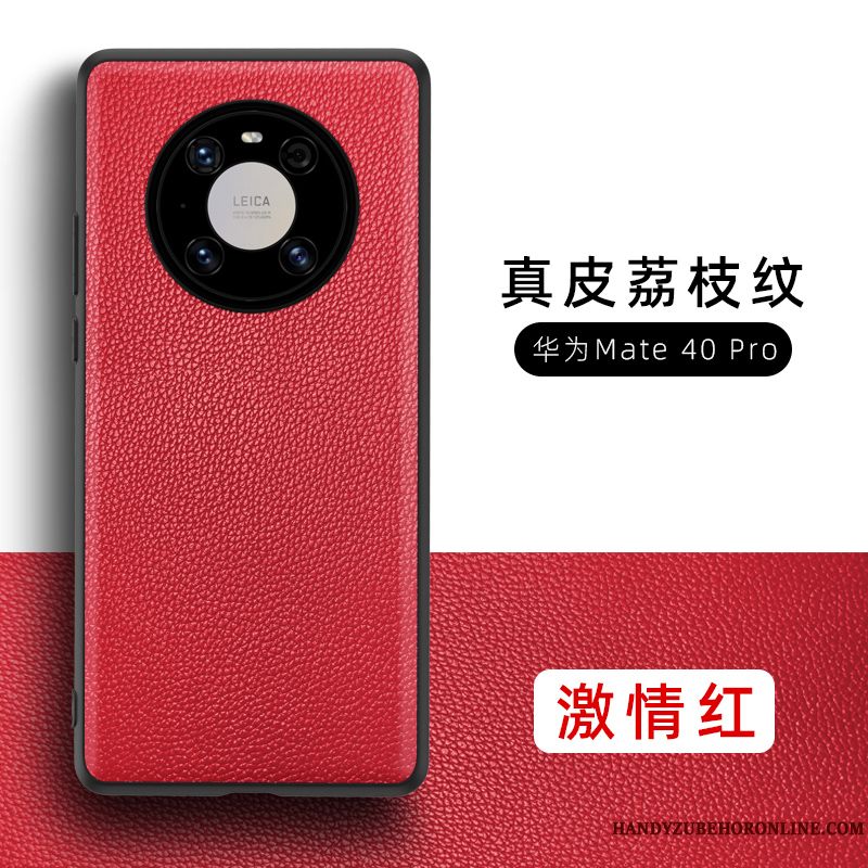 Skal Huawei Mate 40 Pro Skydd Svart Cow, Fodral Huawei Mate 40 Pro Påsar Slim Net Red
