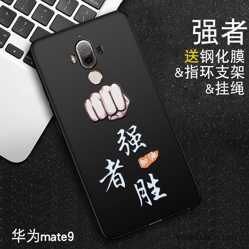 Skal Huawei Mate 8 Lättnad Fallskydd Svart, Fodral Huawei Mate 8 Silikon Hängsmyckentelefon