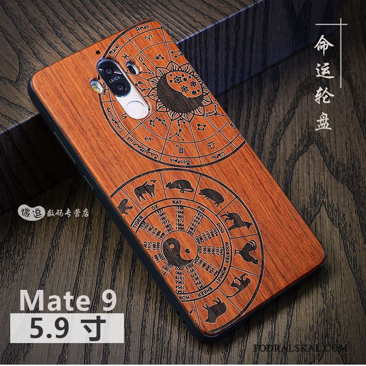 Skal Huawei Mate 9 Lyxiga Telefon Kinesisk Stil, Fodral Huawei Mate 9 Skydd Personlighet Massivt Trä