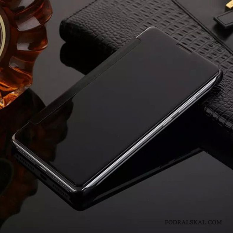 Skal Huawei Mate 9 Läderfodral Silver Spegel, Fodral Huawei Mate 9 Skydd Telefon