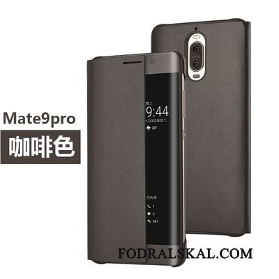Skal Huawei Mate 9 Pro Läderfodral Guld Business, Fodral Huawei Mate 9 Pro Täcka Fallskyddtelefon