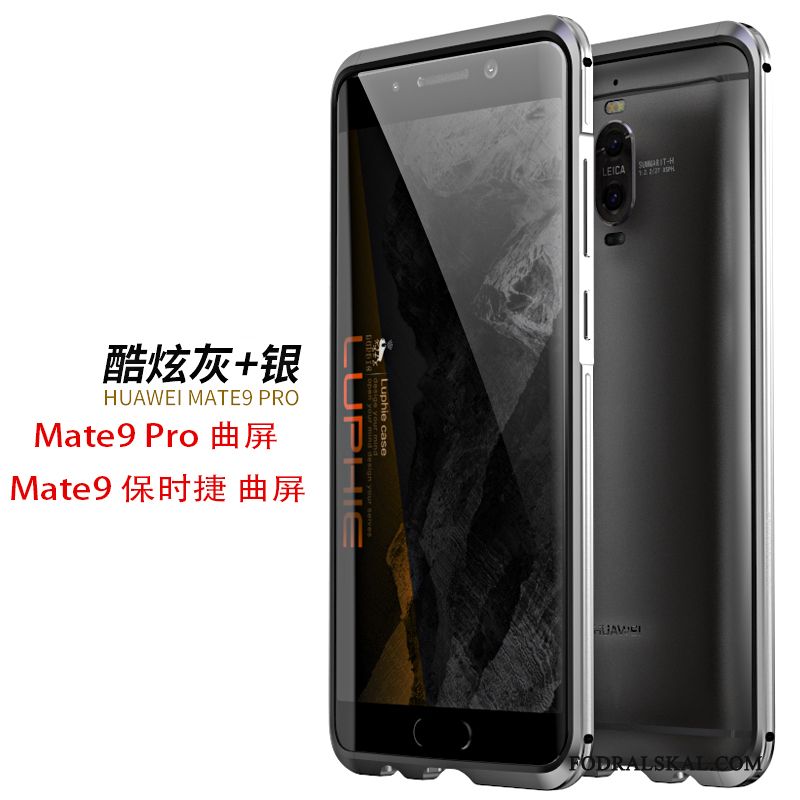Skal Huawei Mate 9 Pro Metall Telefon Frame, Fodral Huawei Mate 9 Pro Skydd Silver