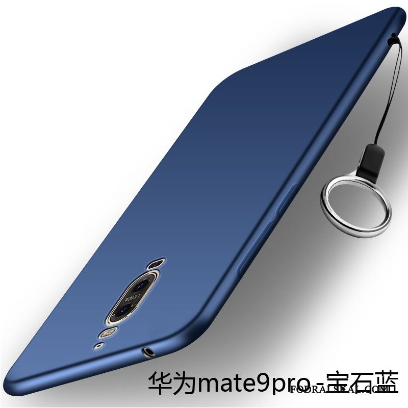 Skal Huawei Mate 9 Pro Mjuk Telefon Blå, Fodral Huawei Mate 9 Pro Silikon Fallskydd Nubuck