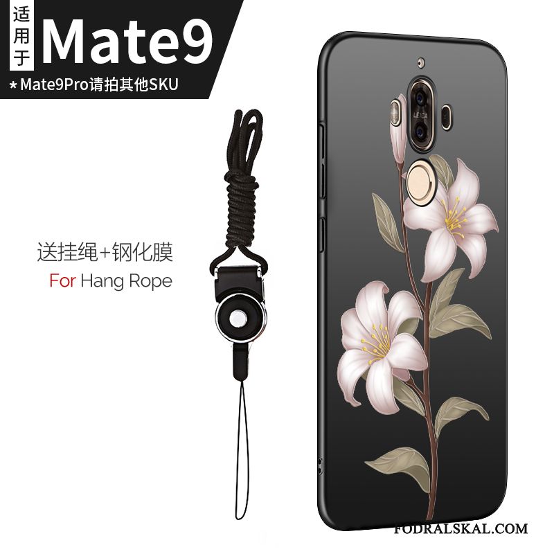 Skal Huawei Mate 9 Silikon Fallskyddtelefon, Fodral Huawei Mate 9 Mjuk Svart Slim