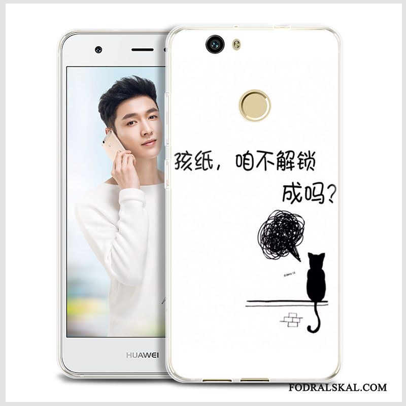 Skal Huawei Nova Silikon Fallskydd Transparent, Fodral Huawei Nova Tecknat Gultelefon
