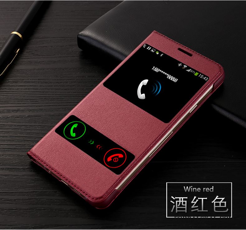 Skal Huawei Nova Skydd Telefon Rosa, Fodral Huawei Nova Läderfodral Trend