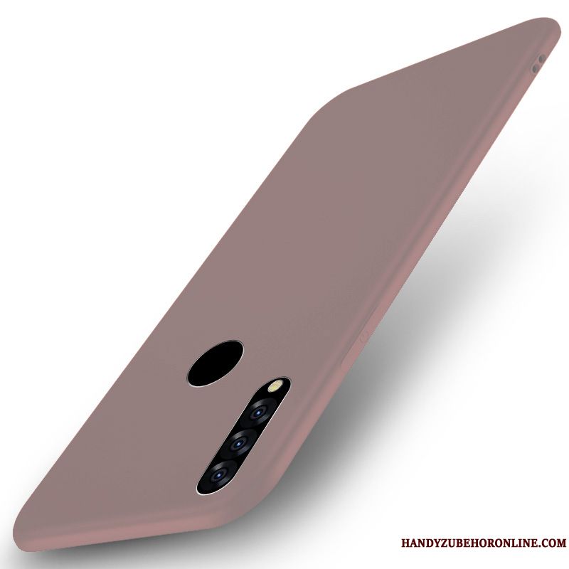 Skal Huawei P Smart+ 2019 Mjuk Telefon Röd, Fodral Huawei P Smart+ 2019 Skydd Fallskydd Solid Färg