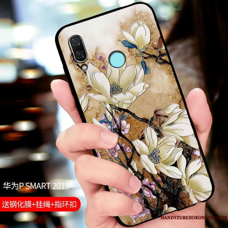 Skal Huawei P Smart 2019 Påsar Telefon Anpassa, Fodral Huawei P Smart 2019 Skydd Nubuck Blå