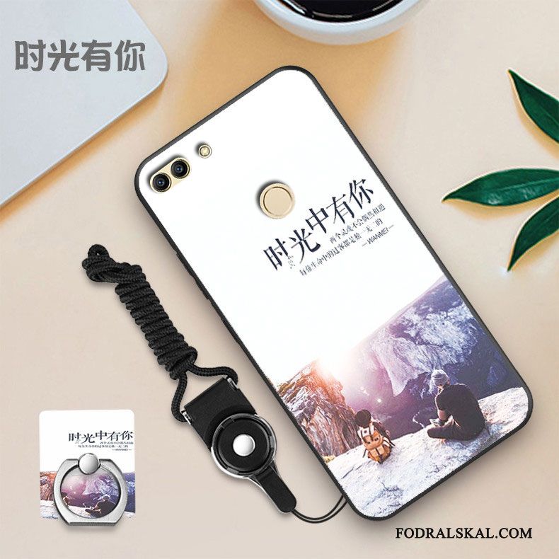 Skal Huawei P Smart Mjuk Mörkblåtelefon, Fodral Huawei P Smart Silikon Nubuck Fallskydd