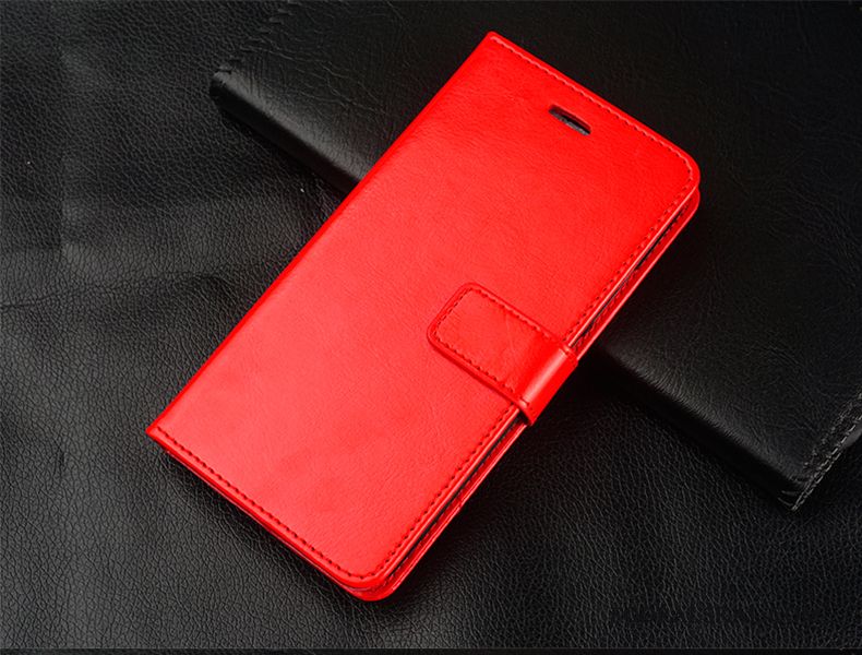 Skal Huawei P Smart Mjuk Telefon Röd, Fodral Huawei P Smart Läderfodral Fallskydd