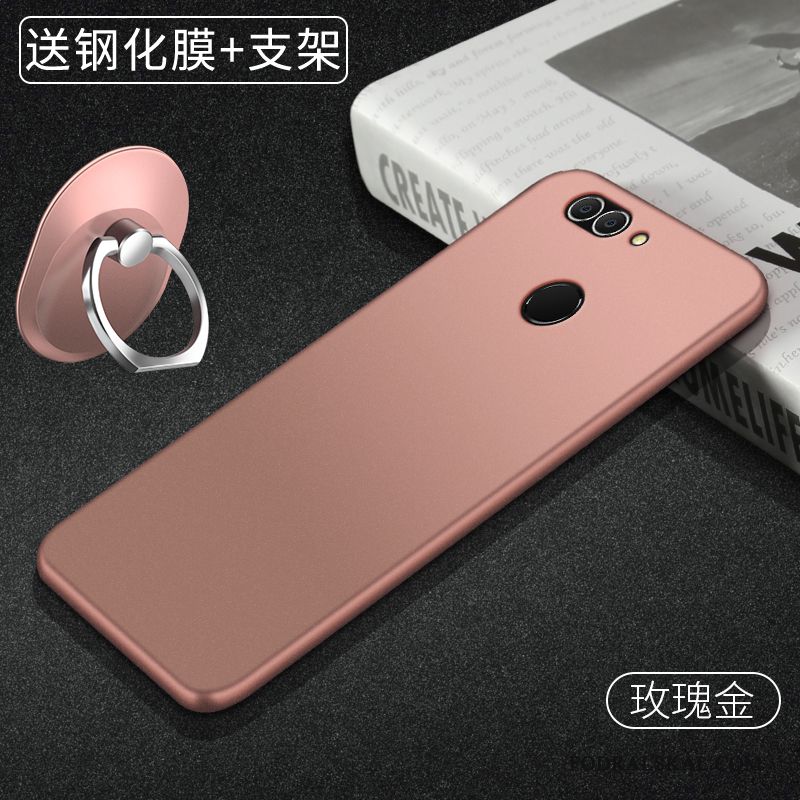 Skal Huawei P Smart Silikon Nubucktelefon, Fodral Huawei P Smart Skydd Lätt Och Tunt Röd
