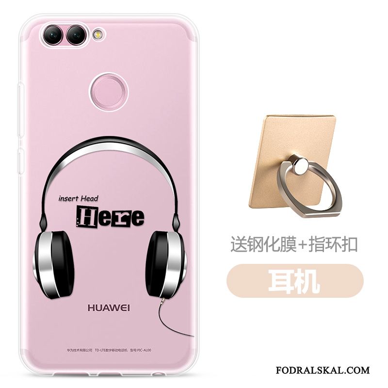 Skal Huawei P Smart Silikon Rosa Trend, Fodral Huawei P Smart Skydd Transparenttelefon