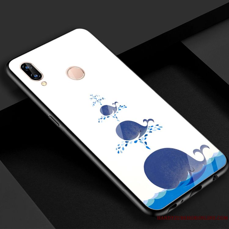 Skal Huawei P Smart+ Spegeltelefon, Fodral Huawei P Smart+ Blå Vacker