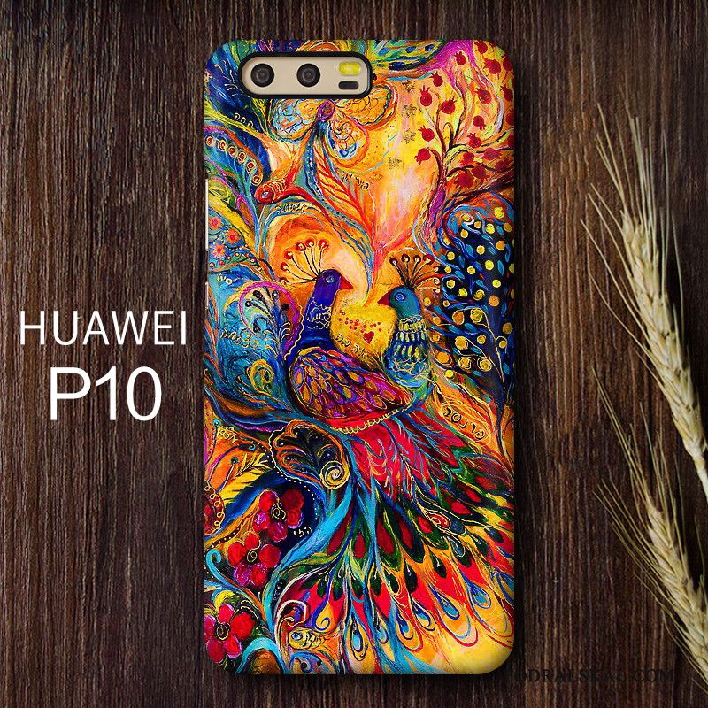 Skal Huawei P10 Färg Kinesisk Stiltelefon, Fodral Huawei P10 Kreativa Personlighet Nubuck