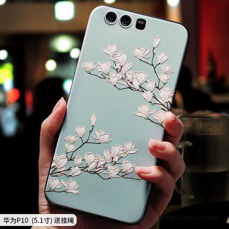 Skal Huawei P10 Kreativa Personlighettelefon, Fodral Huawei P10 Lättnad Fallskydd Ljusblå