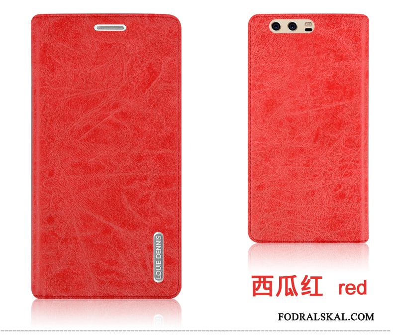 Skal Huawei P10 Plus Skydd Bakre Omslag Röd, Fodral Huawei P10 Plus Läderfodral Fallskyddtelefon