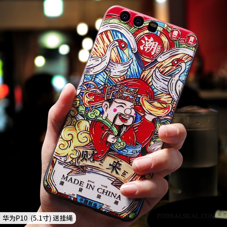 Skal Huawei P10 Påsar Fallskyddtelefon, Fodral Huawei P10 Färg Personlighet Kinesisk Stil