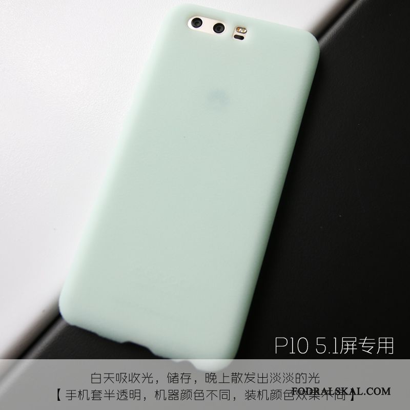 Skal Huawei P10 Silikon Mönster Grön, Fodral Huawei P10 Mjuk Telefon Duk