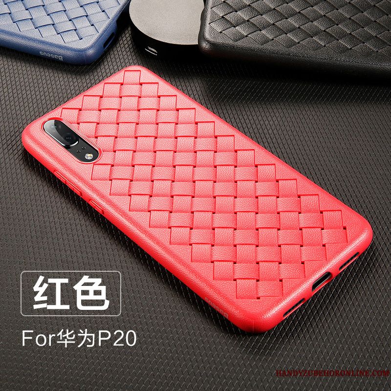 Skal Huawei P20 Mjuk Personlighet Röd, Fodral Huawei P20 Skydd Andningsbar Lätt Och Tunt