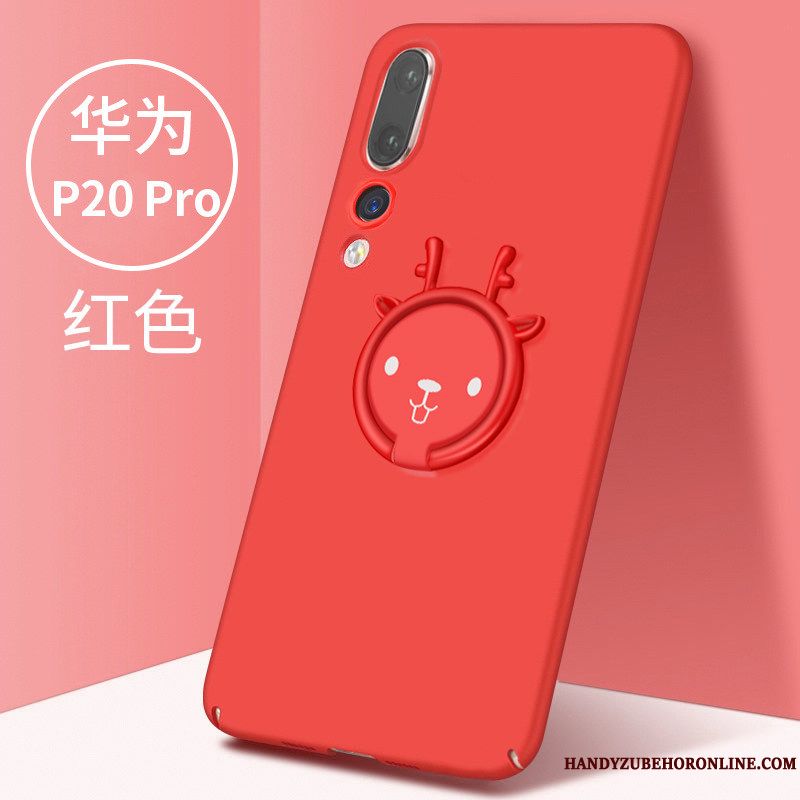 Skal Huawei P20 Pro Kreativa Slim Net Red, Fodral Huawei P20 Pro Skydd Rosa Fallskydd
