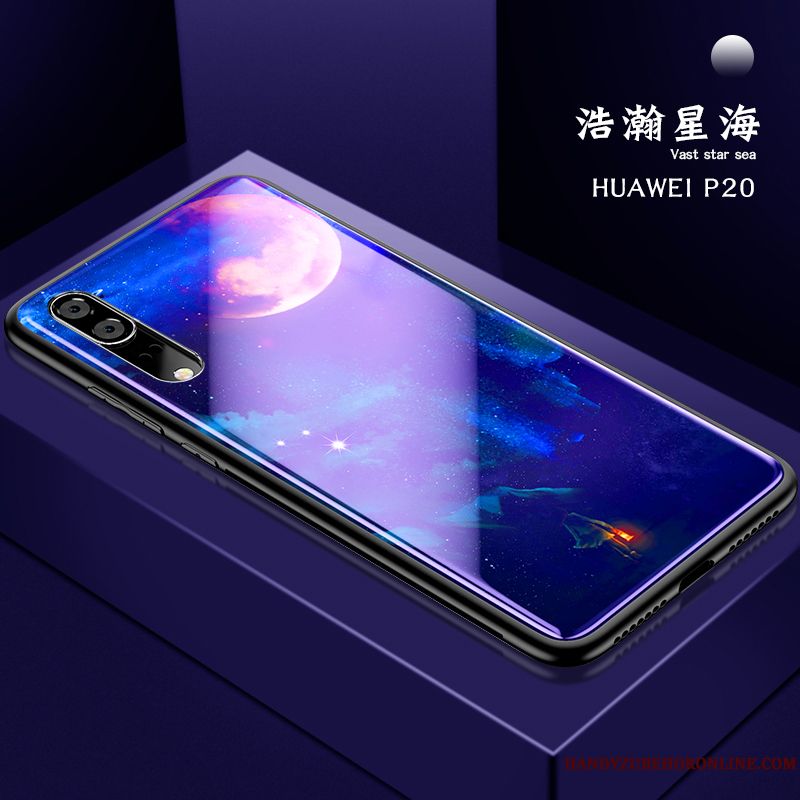 Skal Huawei P20 Silikon Net Redtelefon, Fodral Huawei P20 Skydd Par Vacker
