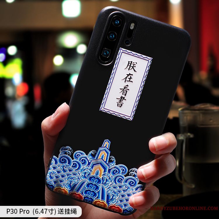 Skal Huawei P30 Pro Mjuk Slim Trend Varumärke, Fodral Huawei P30 Pro Silikon Fallskydd Kinesisk Stil