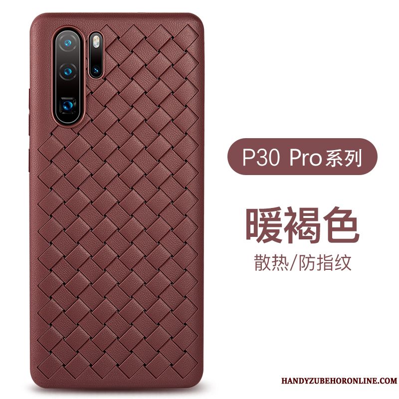Skal Huawei P30 Pro Skydd Fallskydd Interlace, Fodral Huawei P30 Pro Påsar Telefon Andningsbar