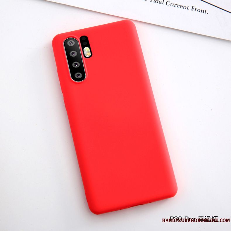 Skal Huawei P30 Pro Skydd Fallskyddtelefon, Fodral Huawei P30 Pro Läderfodral Slim Röd