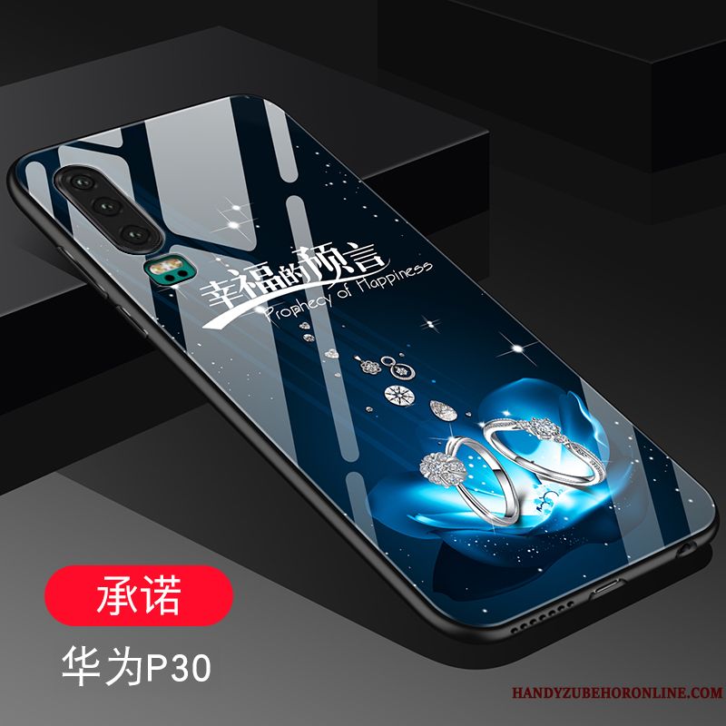 Skal Huawei P30 Påsar Blå Personlighet, Fodral Huawei P30 Kreativa Trend Varumärke Högt Utbud