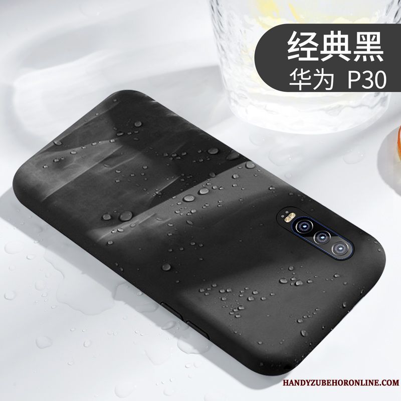 Skal Huawei P30 Skydd Par Enkel, Fodral Huawei P30 Silikon Blåtelefon