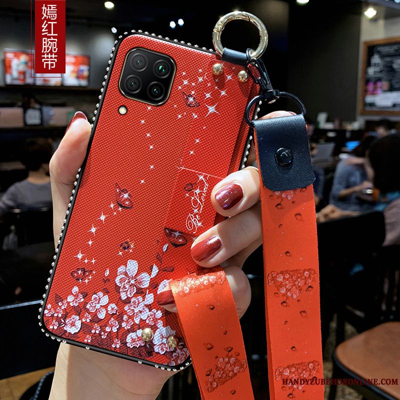 Skal Huawei P40 Lite Kreativa Telefon Röd, Fodral Huawei P40 Lite Skydd Fallskydd