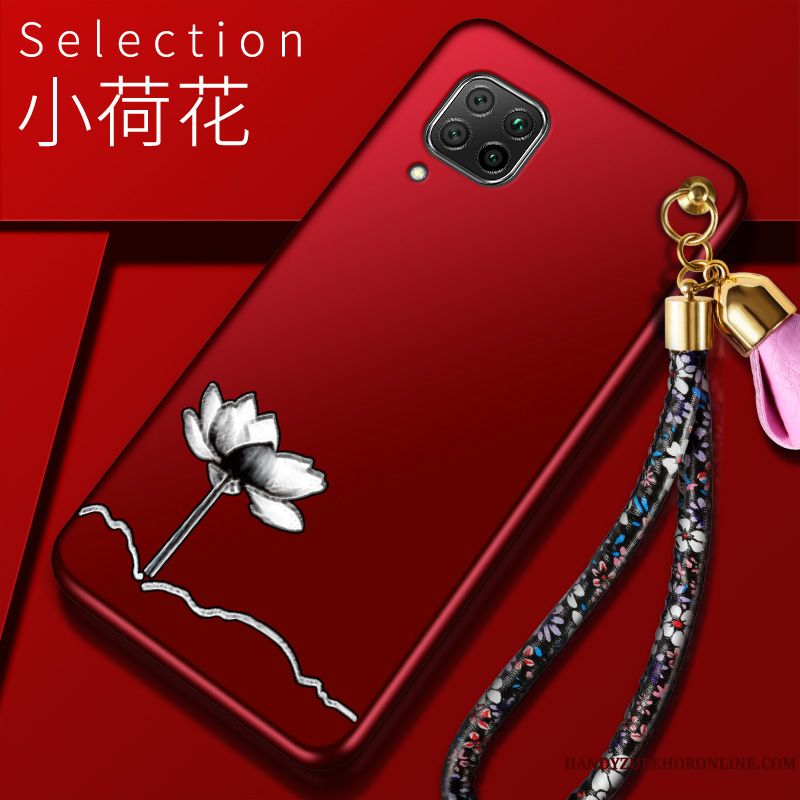 Skal Huawei P40 Lite Silikon Lätt Och Tunt Net Red, Fodral Huawei P40 Lite Mjuk Telefon Röd