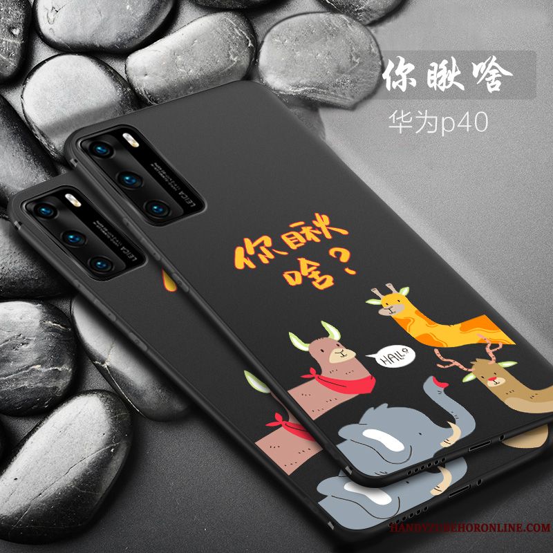 Skal Huawei P40 Silikon Tunn Liten, Fodral Huawei P40 Skydd Supertelefon