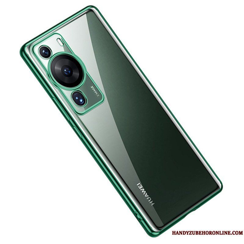 Skal Huawei P60 Pro Transparent Metal Style Kanter Sulada