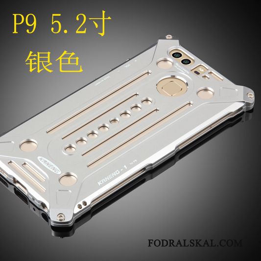 Skal Huawei P9 Metall Frametelefon, Fodral Huawei P9 Skydd Silver