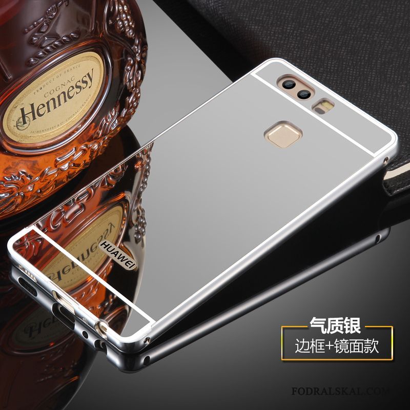 Skal Huawei P9 Plus Lättnad Bakre Omslag Spegel, Fodral Huawei P9 Plus Skydd Silvertelefon