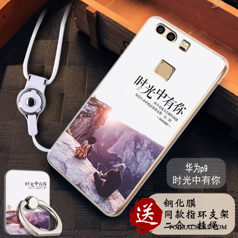 Skal Huawei P9 Skydd Blå Transparent, Fodral Huawei P9 Silikon Telefon Trend