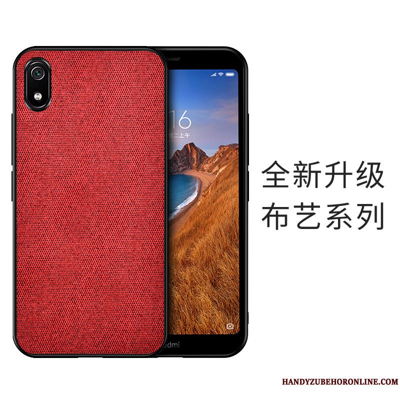 Skal Huawei Y5 2019 Skydd Ny Duk, Fodral Huawei Y5 2019 Mjuk Mönster Röd