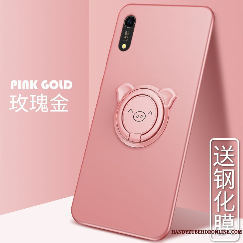 Skal Huawei Y6 2019 Kreativa Telefon Fallskydd, Fodral Huawei Y6 2019 Skydd Tunn Rosa