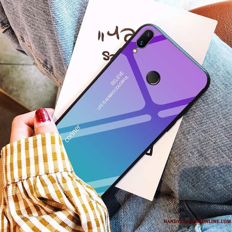 Skal Huawei Y7 2019 Silikon Personlighettelefon, Fodral Huawei Y7 2019 Skydd Spegel Ny